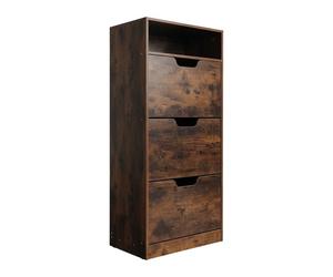 Relaxdays Tilting shoe cabinet with open shelf