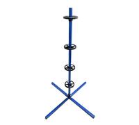 Relaxdays Tire Rack for 4 Rims, Steel, Blue, 131.5x66x66 cm, Max 120 kg