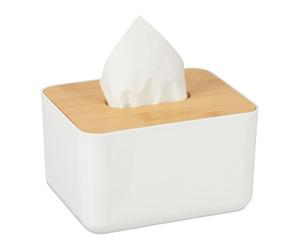 Relaxdays Tissue Box with Bamboo Top