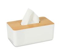 Relaxdays Tissue Box with Bamboo Top XL