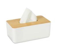 Relaxdays Tissue Box with Wooden Lid