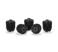 Relaxdays toilet brush head in a set of 5, loose toilet brushes 12mm thread, replacement brush head diameter 7 cm, black