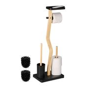 Relaxdays Toilet Roll Holder Brush Set with Shelf
