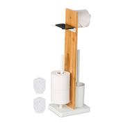 Relaxdays Toilet Roll Holder Brush Set with Shelf