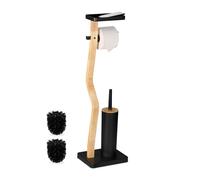 Relaxdays Toilet Roll Holder Brush Set with Shelf