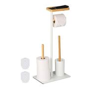 Relaxdays Toilet Roll Holder Brush Set with Shelf