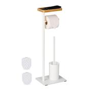 Relaxdays Toilet Roll Holder Brush Set with Shelf