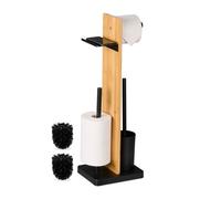 Relaxdays Toilet Roll Holder Brush Set with Shelf