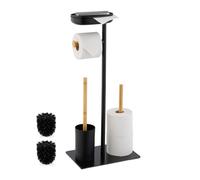 Relaxdays Toilet Roll Holder Brush Set with Shelf