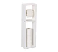 Relaxdays Toilet Roll Holder in White