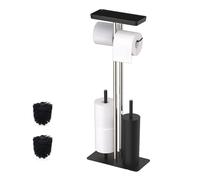 Relaxdays Stainless steel toilet kit with shelf