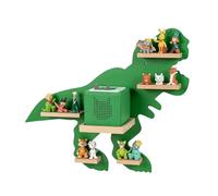 Relaxdays Toniebox shelf, magnetic, for Toniebox & 35 Tonies, Dino, HxWxD: 45 x 59 x 15 cm, green
