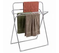 Relaxdays Towel Rack, HxWxD: 106.5 x 78.5 x 34.5 cm, silver