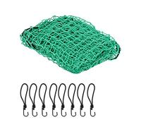 Relaxdays Net, 2 x 3 m, with 8 Hooks, Corner Markings, Rubber Cord, Trailer Load Securing, Green