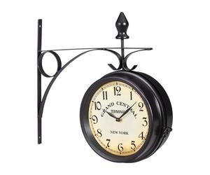 Relaxdays Train Station Clock Double-sided