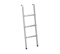 Relaxdays Trampoline Ladder, 96 cm Long, Hang Up, Universal, 3 Rungs, Garden Accessory, Step Up, Steel, Silver, 96 x 37 x 6 cm