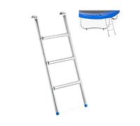Relaxdays Trampoline Ladder, To Hang, Several Rungs,Boarding Ladder For Garden Trampoline, H x B: 97 x 38 cm, Silver