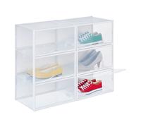 Relaxdays Transparent Shoe Boxes with Doors