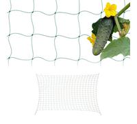 Relaxdays Trellis Net, Cucumber & Flowers Climbing Support, Greenhouse, Mesh Size 10 cm, 200 x 500 cm, Plastic, Green
