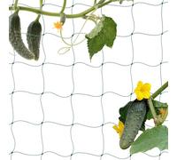 Relaxdays Trellis Net, Cucumber & Flowers Climbing Support, Greenhouse, Mesh Size 10 cm, 200 x 1000 cm, Plastic, Green