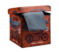 Relaxdays Trendy Folding Ottoman with Storage