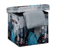 Relaxdays Trendy Folding Ottoman with Storage