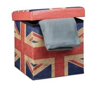 Relaxdays Trendy Folding Ottoman with Storage