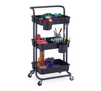 Relaxdays Trolley with 3 Shelves