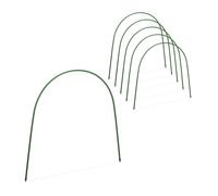 Relaxdays Arches, Set of 6, Bracket for Plant Tunnel & Raised Bed, HxW: 60 x 62 cm, Weatherproof, Bendable, Green, 60x62x1 cm