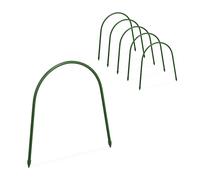 Relaxdays Tunnel Arches, Set of 6, Bracket for Plants & Raised Bed, HxWxD: 31 x 33 cm, Weatherproof, Green
