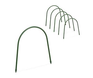 Relaxdays Tunnel Arches, Set of 6, Bracket for Plants & Raised Bed, HxWxD: 31 x 33 cm, Weatherproof, Green