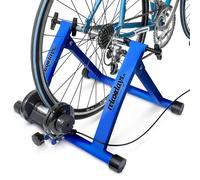 Relaxdays Indoor Bicycle Resistance Trainer, 6 Gears, for 26-28" Wheels Indoor Cycling Stand, Cardio Workout, Blue