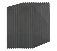 Relaxdays Twin-wall polycarbonate 4 mm panels, set of 10, for greenhouses, 121 x 60.5 cm, anthracite