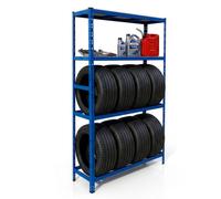 Relaxdays Tyre rack, 2 shelves