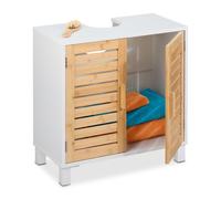 Relaxdays Under Sink Cabinet with Bamboo Doors