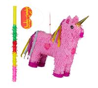 Relaxdays Unicorn Pinata 3-Piece-Set