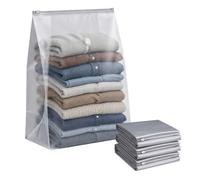 Relaxdays Vacuum Bags, set of 4, 100 x 80 cm, compression bags, grey
