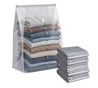 Relaxdays Vacuum Bags, Set of 6, 100 x 80 cm, Compression Bags, grey