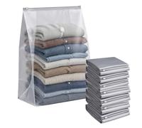 Relaxdays Vacuum Bags, Set of 8, 100 x 80 cm, Compression Bags, grey