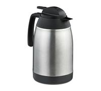 Relaxdays Vacuum Coffee Jug Made of Stainless Steel, Keep Drinks Warm, Thermo Pot, vol. 1.5 Litre, with Handle, Silver, 24.5 x 17.5 x 13 cm