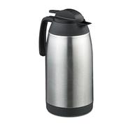 Relaxdays Vacuum Coffee Jug Made of Stainless Steel, Keep Drinks Warm, Thermo Pot, vol. 2.1 Litre, with Handle, Silver, 29 x 17.5 x 13 cm