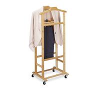 Clothes rack Mobile Clothing Stand Wardrobe Butler Lightweight Natural 3 kg