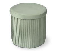 Relaxdays Velvet storage stool