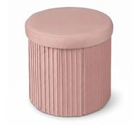 Relaxdays Velvet storage stool