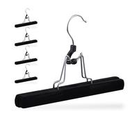 Relaxdays Velvet Trouser Hanger Set of 5