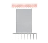 Relaxdays Vertical Awning, 140 x 100 cm, Outdoor Roller Blind for Balcony, Patio & Garden, Weatherproof, Sun Protection Roller Blind, Grey