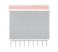 Relaxdays Vertical Awning, 140 x 180 cm, Outdoor Roller Blind for Balcony, Patio & Garden, Weatherproof, Sun Protection Roller Blind, Grey