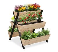 Relaxdays Vertical Raised Beds with 5 Planters