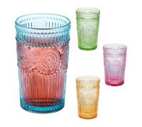 Relaxdays Vintage Glass Tumblers, Set of 4