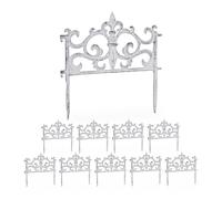 Relaxdays Vintage Style Garden Bed Fence 10 Panels